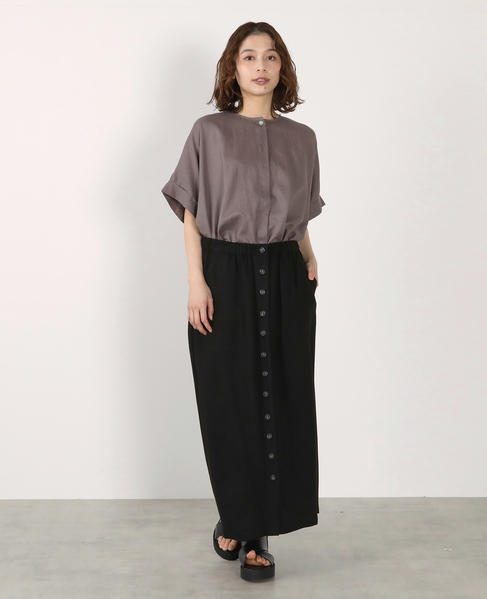 釦ナロースカート 詳細画像 ブラック 12