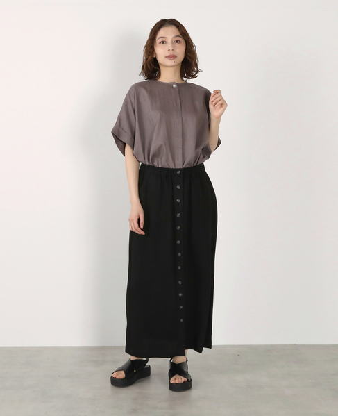 釦ナロースカート 詳細画像 ブラック 13