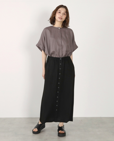釦ナロースカート 詳細画像 ブラック 14
