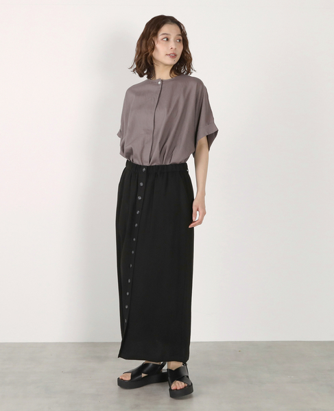 釦ナロースカート 詳細画像 ブラック 6