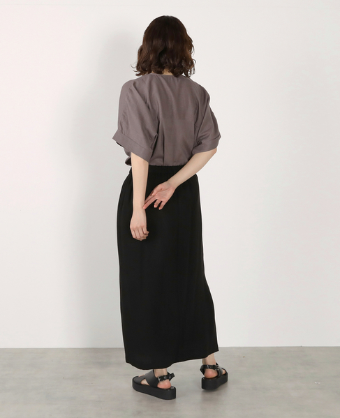 釦ナロースカート 詳細画像 ブラック 9