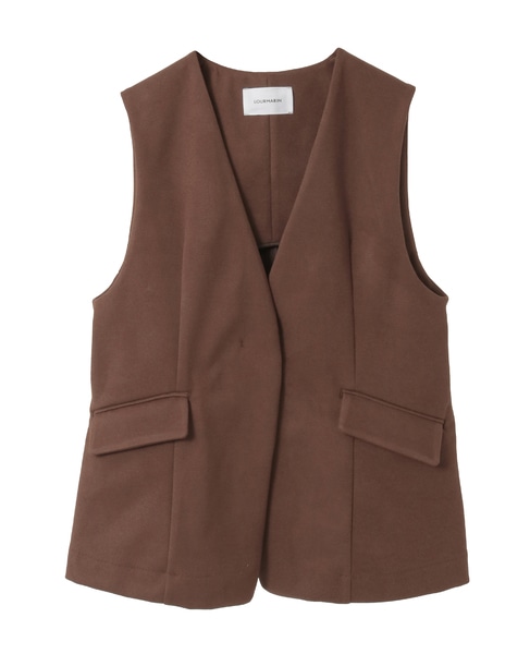 【LOURMARIN】Vネックジレ 詳細画像 ブラウン 3