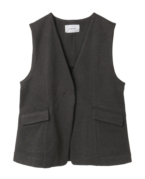【LOURMARIN】Vネックジレ 詳細画像 チャコールグレー 4