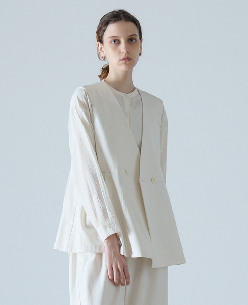タックペプラムジレ 詳細画像 オフホワイト 1
