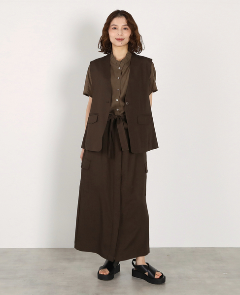 ポケット付きVネックジレ 詳細画像 ブラウン 4