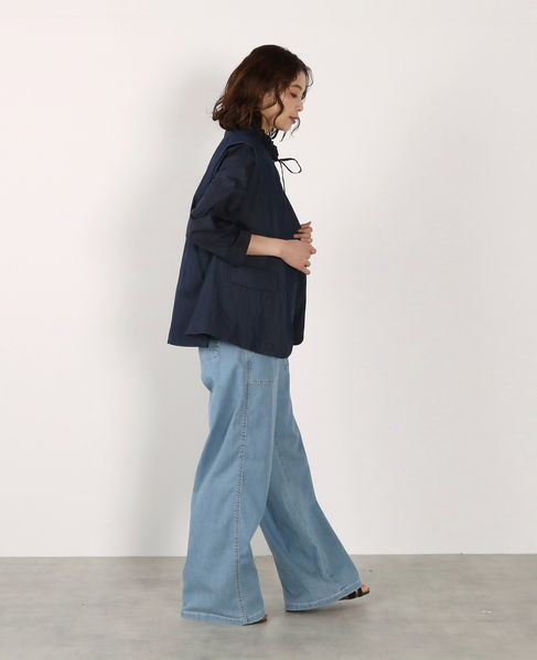 ポケット付きVネックジレ 詳細画像 ネイビー 7