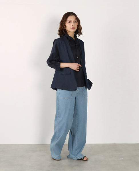 ポケット付きVネックジレ 詳細画像 ネイビー 8