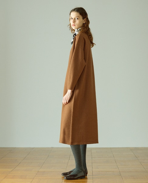 【LOURMARIN】ボトルネックニットワンピース 詳細画像 キャメル 2