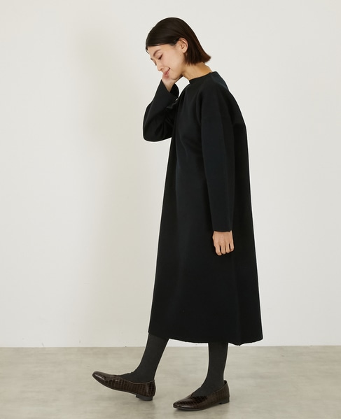 【LOURMARIN】ボトルネックニットワンピース 詳細画像 ネイビー 3