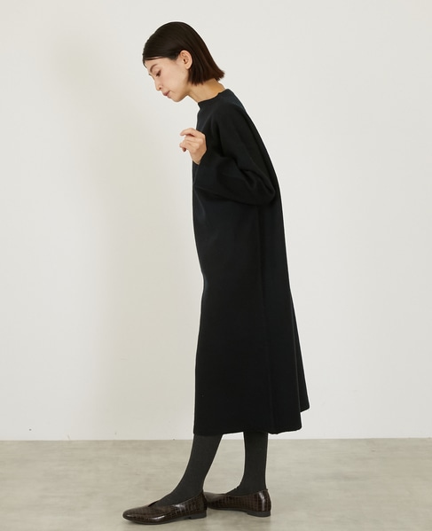 【LOURMARIN】ボトルネックニットワンピース 詳細画像 ネイビー 4