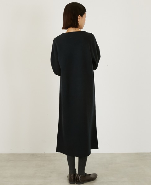 【LOURMARIN】ボトルネックニットワンピース 詳細画像 ネイビー 5