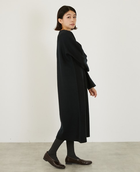 【LOURMARIN】ボトルネックニットワンピース 詳細画像 ネイビー 7