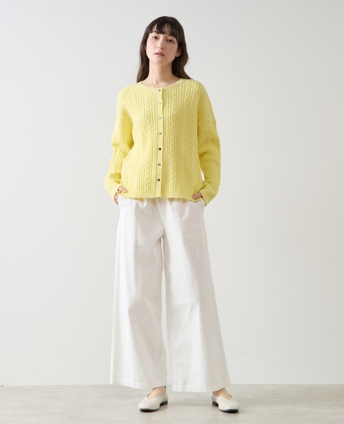 2WAYクルーネックカーディガン＆プルオーバー 詳細画像 イエロー 2