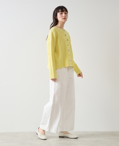2WAYクルーネックカーディガン＆プルオーバー 詳細画像 イエロー 7