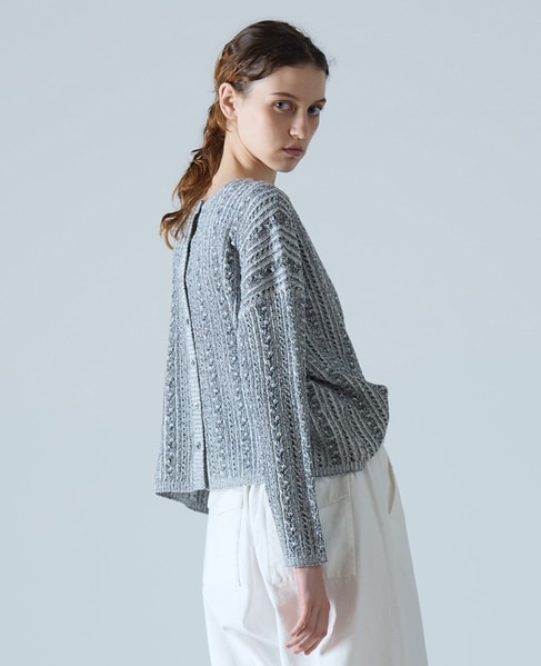 2WAYクルーネックカーディガン＆プルオーバー 詳細画像 ブラック 1