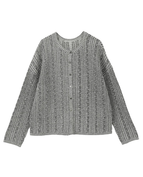 2WAYクルーネックカーディガン＆プルオーバー 詳細画像 ブラック 4