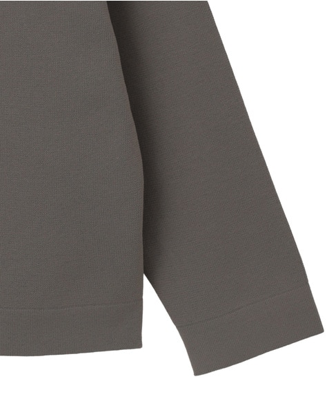 【LOURMARIN】衿付きパール釦ニットカーディガン 詳細画像 グレー 13