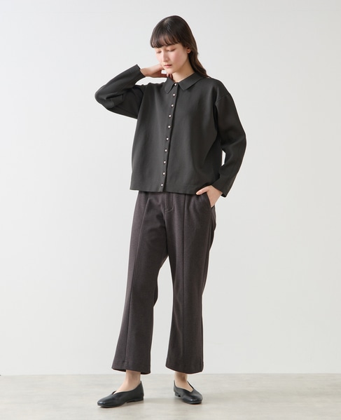 【LOURMARIN】衿付きパール釦ニットカーディガン 詳細画像 スミクロ 8