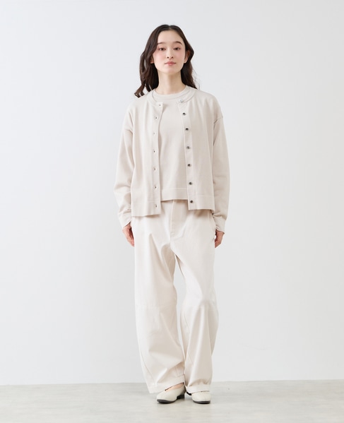 クルーネック長袖カーディガン 詳細画像 ライトベージュ 3