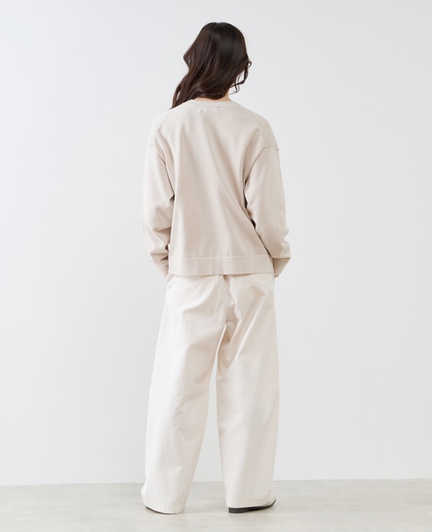 クルーネック長袖カーディガン 詳細画像 ライトベージュ 7