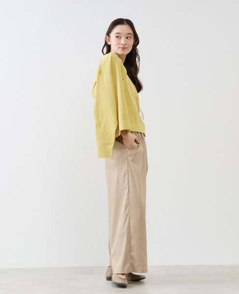 クルーネック長袖カーディガン 詳細画像 イエロー 11