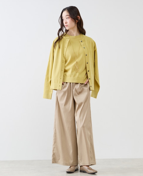 クルーネック長袖カーディガン 詳細画像 イエロー 4