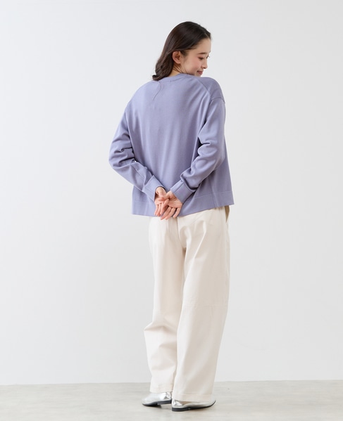 クルーネック長袖カーディガン 詳細画像 ブルー 8