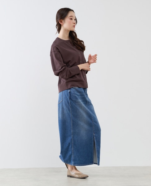 クルーネック長袖カーディガン 詳細画像 ダークブラウン 10