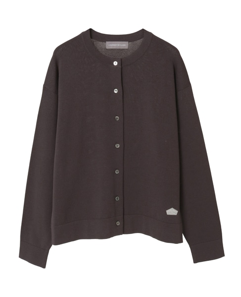 クルーネック長袖カーディガン 詳細画像 ダークブラウン 11
