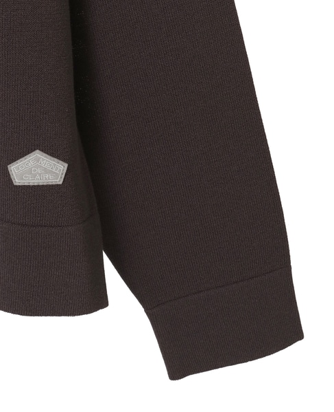 クルーネック長袖カーディガン 詳細画像 ダークブラウン 14