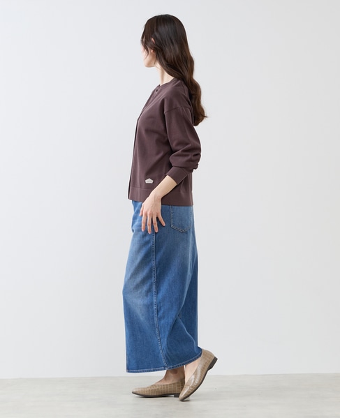 クルーネック長袖カーディガン 詳細画像 ダークブラウン 6