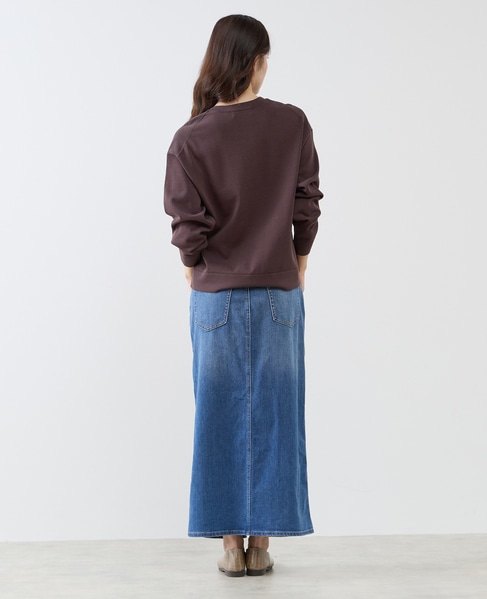 クルーネック長袖カーディガン 詳細画像 ダークブラウン 7