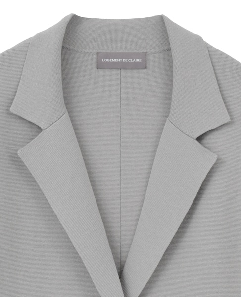 テーラードニットジャケット 詳細画像 グレー 12