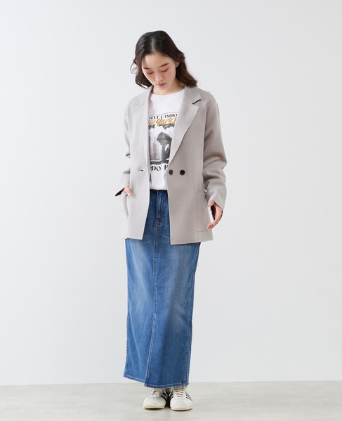 テーラードニットジャケット 詳細画像 グレー 3