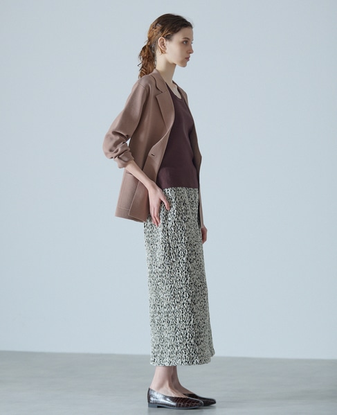 テーラードニットジャケット 詳細画像 ブラウン 4