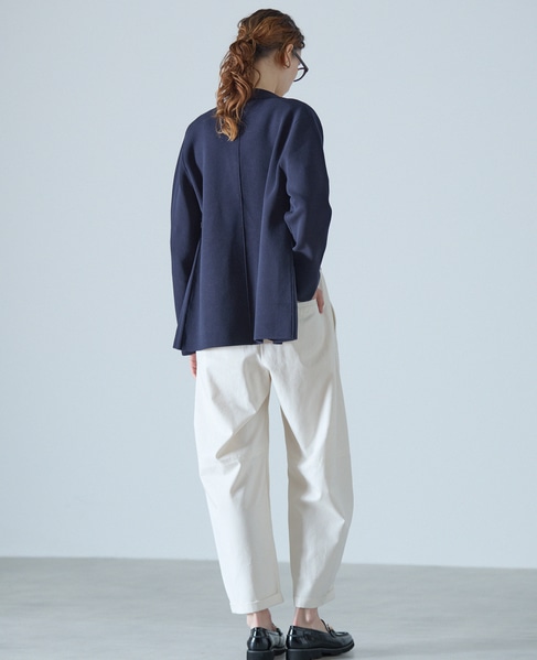 テーラードニットジャケット 詳細画像 ダークネイビー 3