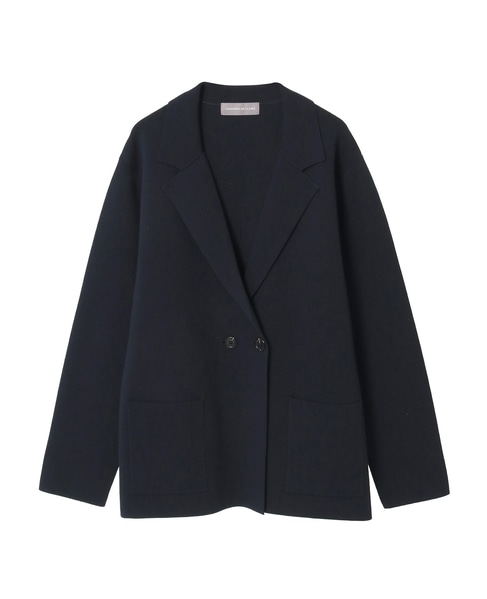 テーラードニットジャケット 詳細画像 ダークネイビー 4