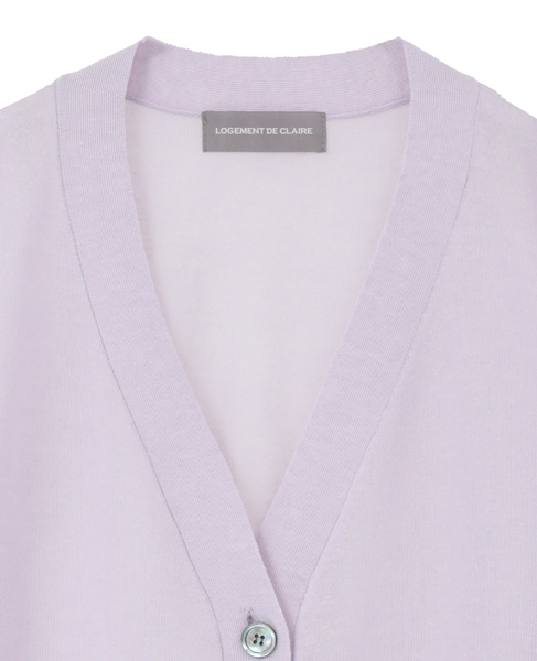Vネックカーディガン 詳細画像 ラベンダー 3
