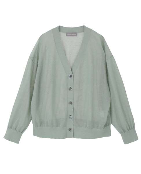 Vネックカーディガン 詳細画像 セージグリーン 1