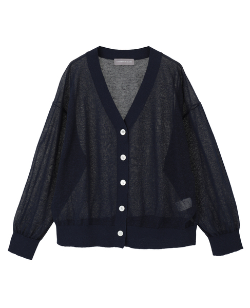 Vネックカーディガン 詳細画像 ネイビー 1