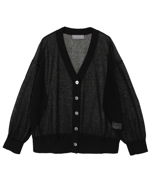 Vネックカーディガン 詳細画像 ブラック 1