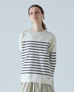 バスクボーダークルーニット