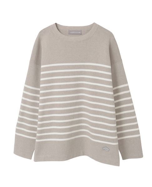 バスクボーダークルーニット 詳細画像 ベージュ 10