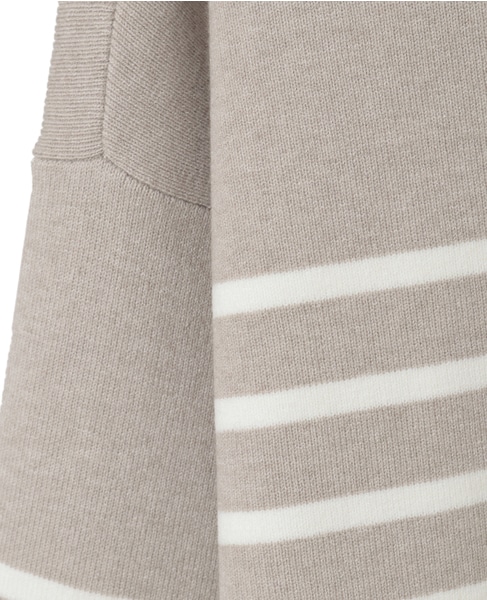 バスクボーダークルーニット 詳細画像 ベージュ 15