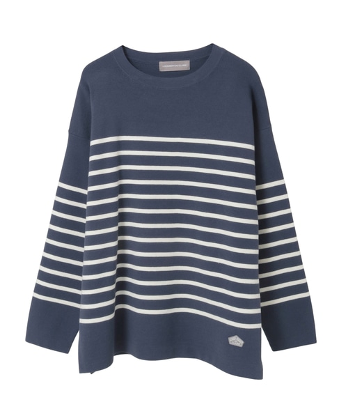バスクボーダークルーニット 詳細画像 ネイビー 10