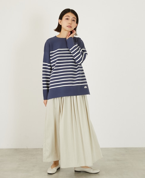 バスクボーダークルーニット 詳細画像 ネイビー 2