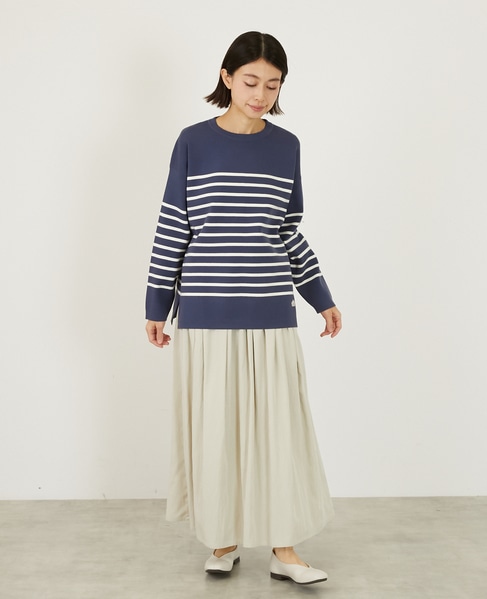 バスクボーダークルーニット 詳細画像 ネイビー 3