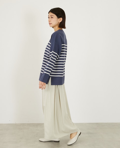 バスクボーダークルーニット 詳細画像 ネイビー 4