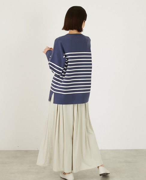 バスクボーダークルーニット 詳細画像 ネイビー 5