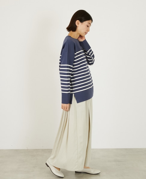 バスクボーダークルーニット 詳細画像 ネイビー 7